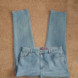 Gloria Vanderbilt AMANDA High Rise Jeans Fancy Pockets sz 14 Average